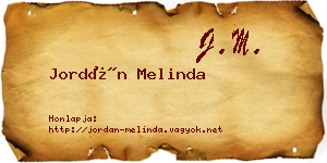Jordán Melinda névjegykártya