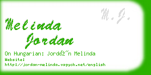 melinda jordan business card